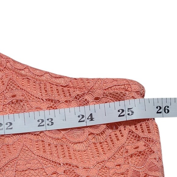 Torrid Coral Stretch Lace Lined Boho Babydoll Sleeveless Top Plus Size 4 4X 26 - Picture 6 of 13